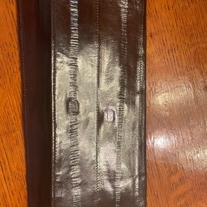 Eel skin wallet and check book cover